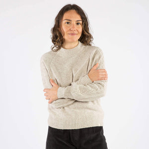 Womens Cable Knit Sweater - Organic Wool/Cotton (S, M, L)