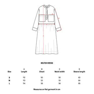 Belted Dress - 100% Linen - Heather Check (Women's S-L)