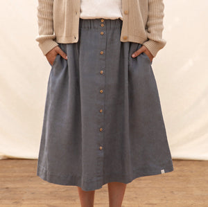 Midi Skirt - 100% Linen - Cardamom (Women's S-L)