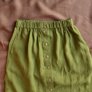 Midi Skirt - 100% Linen - Cardamom (Women's S-L)