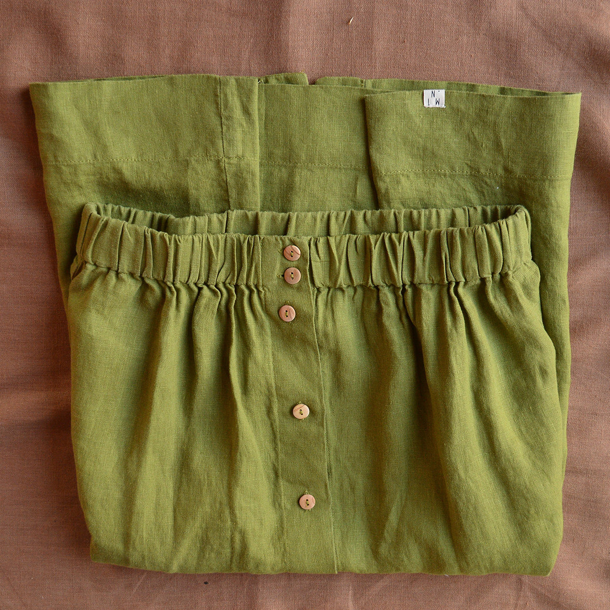 Midi Skirt - 100% Linen - Cardamom (Women's S-L)