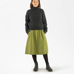 Midi Skirt - 100% Linen - Cardamom (Women's S-L)