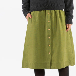 Midi Skirt - 100% Linen - Cardamom (Women's S-L)