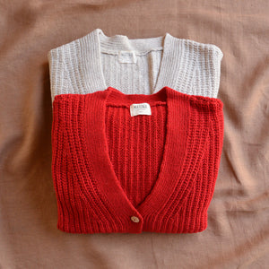 Womens Knit Cardigan - Organic Wool/Cotton (S, M, L)
