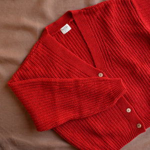 Womens Knit Cardigan - Organic Wool/Cotton (S, M, L)