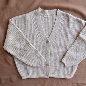 Womens Knit Cardigan - Organic Wool/Cotton (S, M, L)