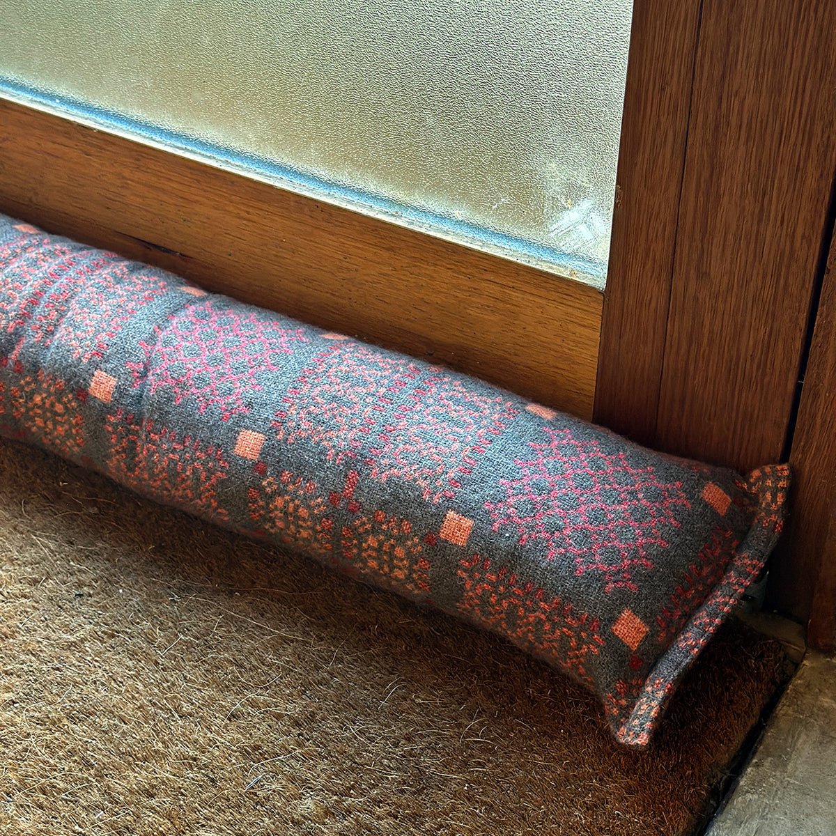 Welsh Knot Garden Draught Excluder - 100% Wool