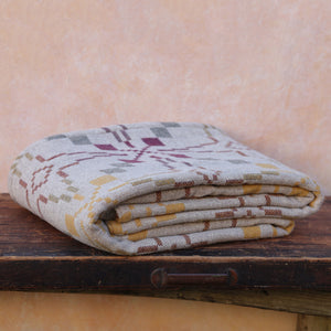 Welsh Vintage Star Throw - 100% Lambswool - Clay (200x120cm)