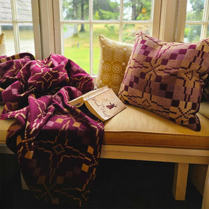 Welsh Vintage Star Throw - 100% Lambswool - Clay (200x120cm) *Coming soon