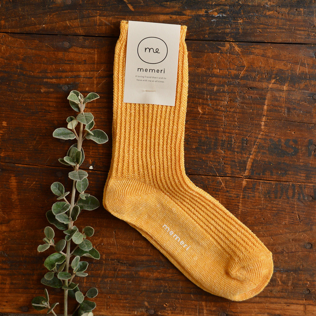 Memeri Ribbed Socks - Linen (Adults)