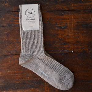 Memeri Ribbed Socks - Linen (Adults) *Returning Spring