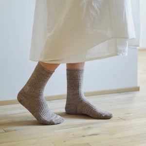 Memeri Ribbed Socks - Linen (Adults) *Returning Spring