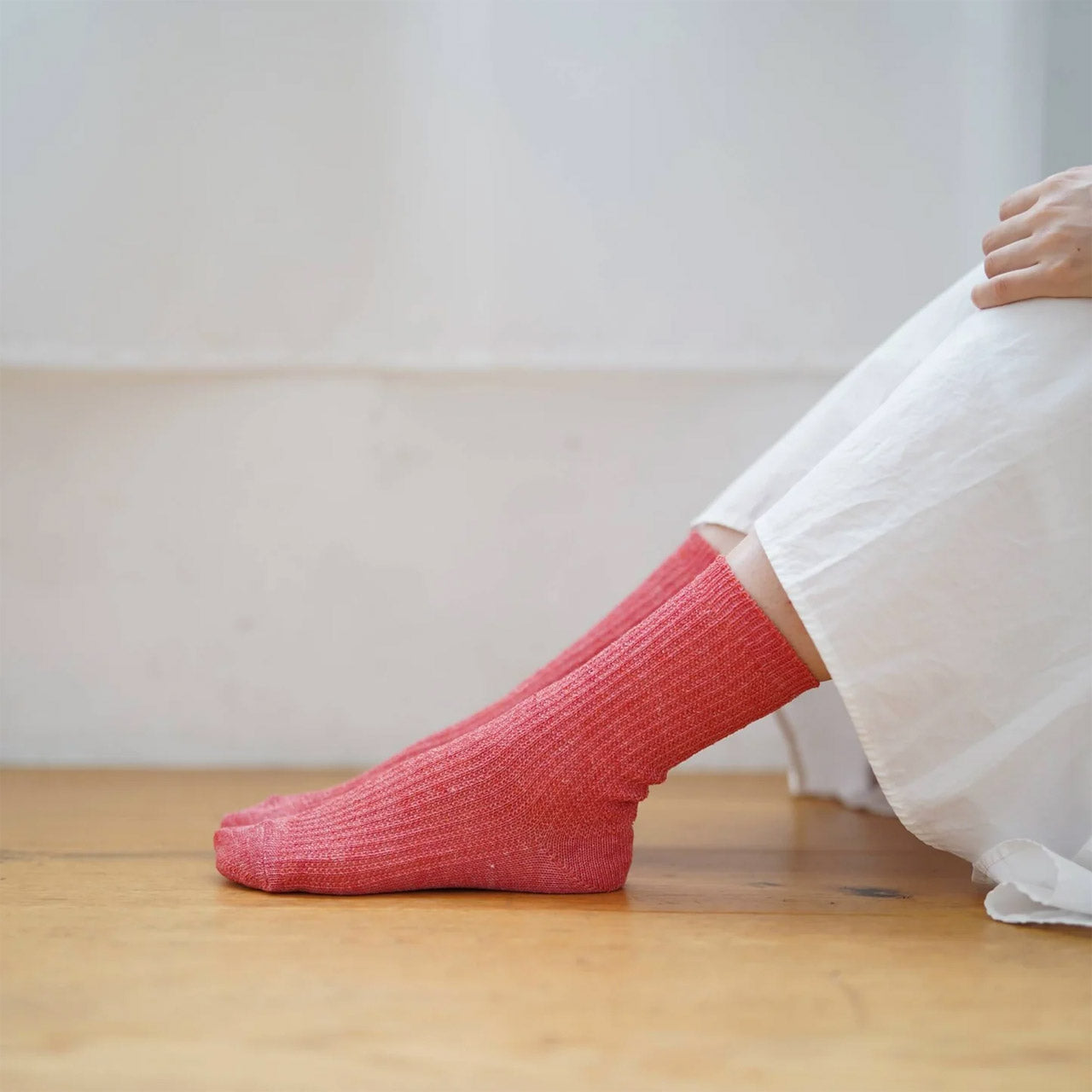 Memeri Ribbed Socks - Linen (Adults)