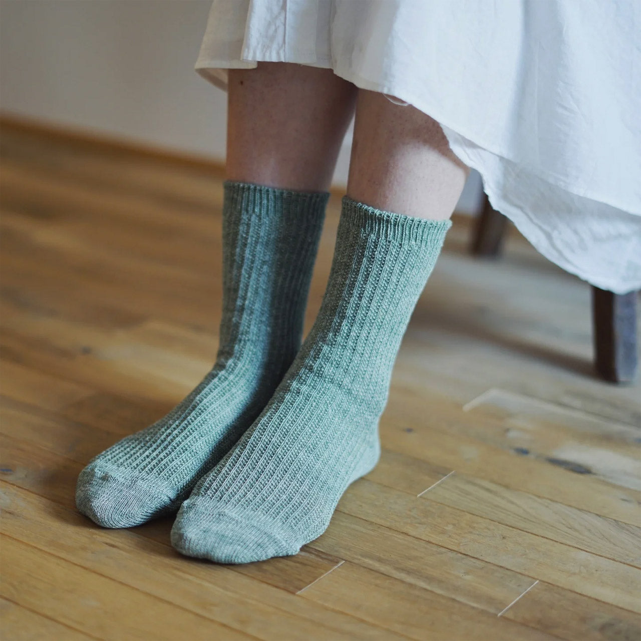 Memeri Ribbed Socks - Linen (Adults) *Returning Spring