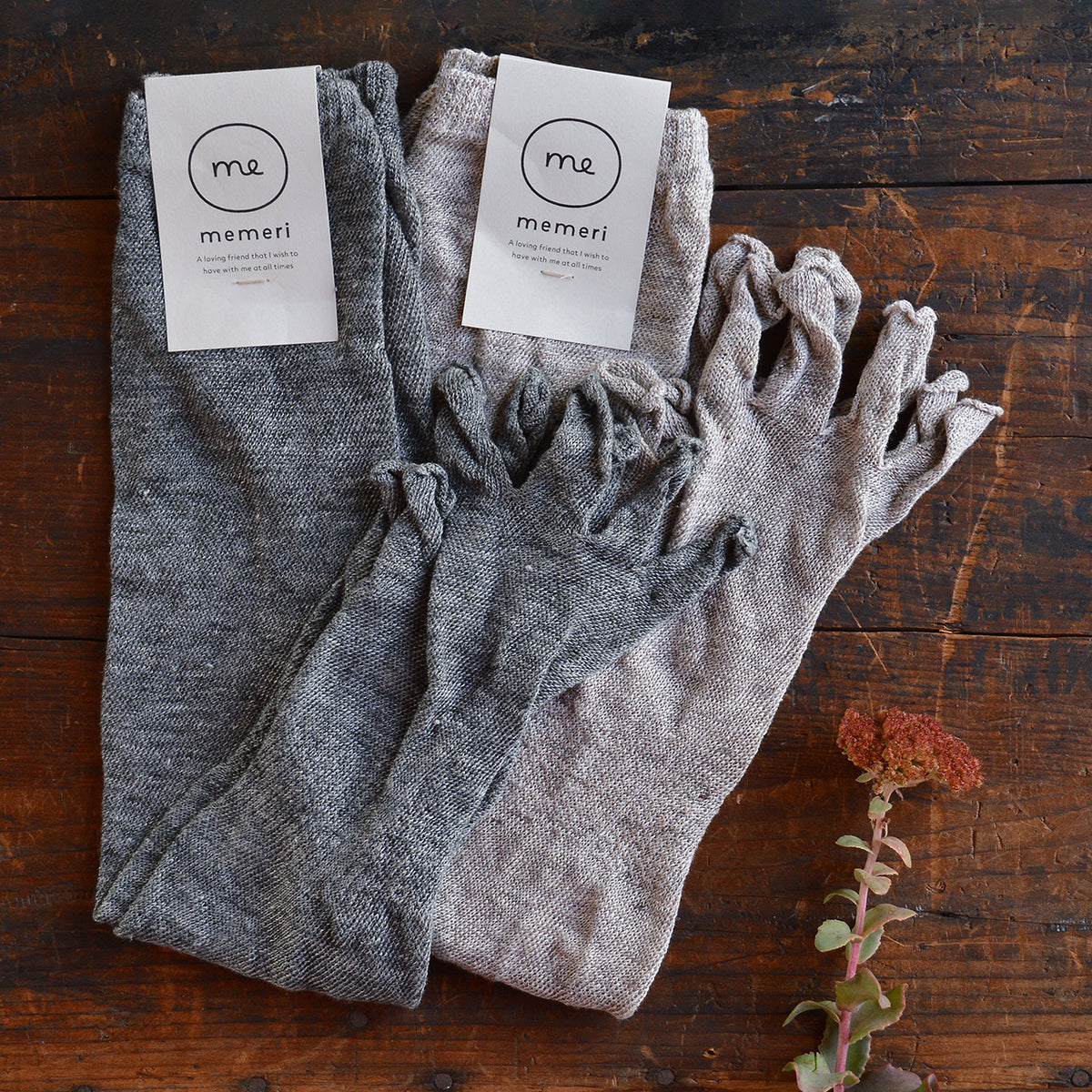 Long Fingerless Gloves - 100% Linen