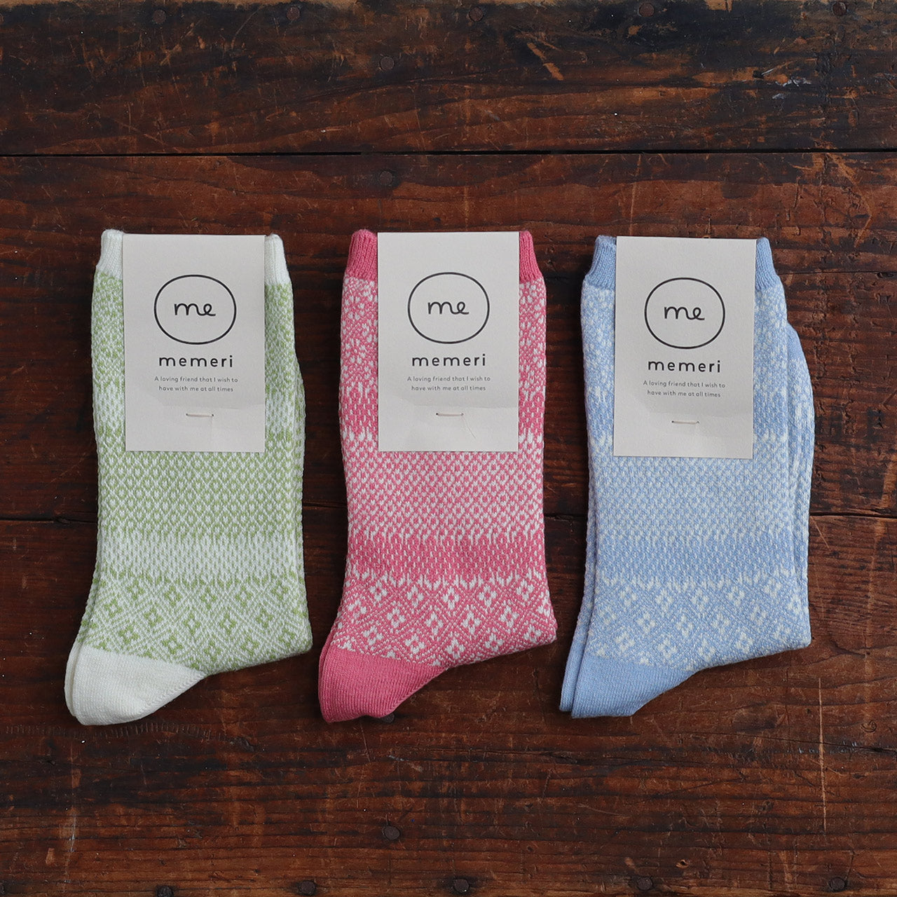 Memeri Cotton/Linen Jacquard Socks (Adults)