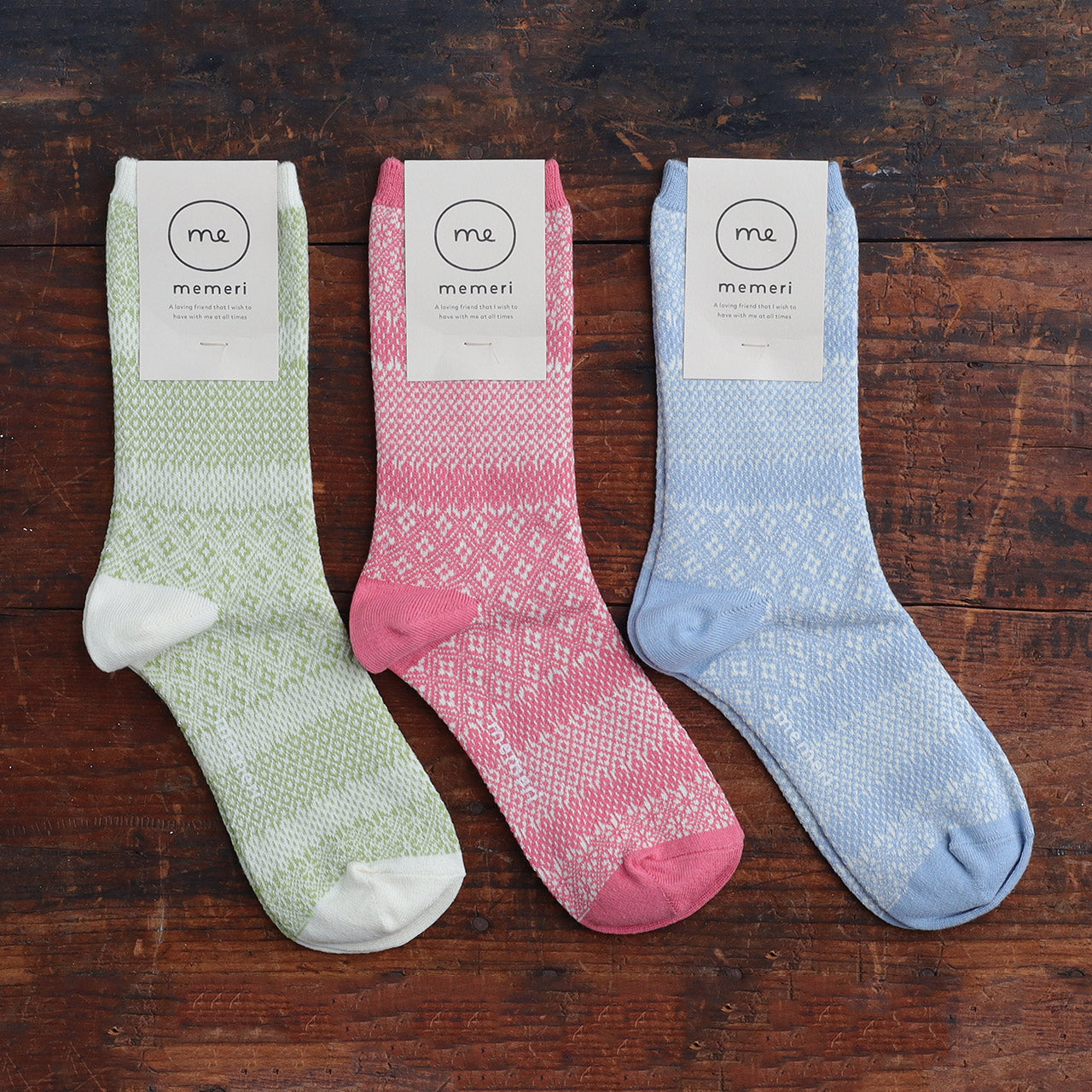 Memeri Cotton/Linen Jacquard Socks (Adults)