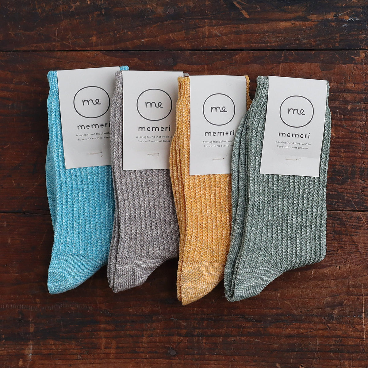 Memeri Ribbed Socks - Linen (Adults)