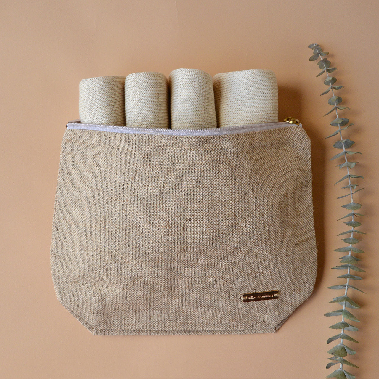 Cloth Nappy Travel Pouch with Waterproof Lining