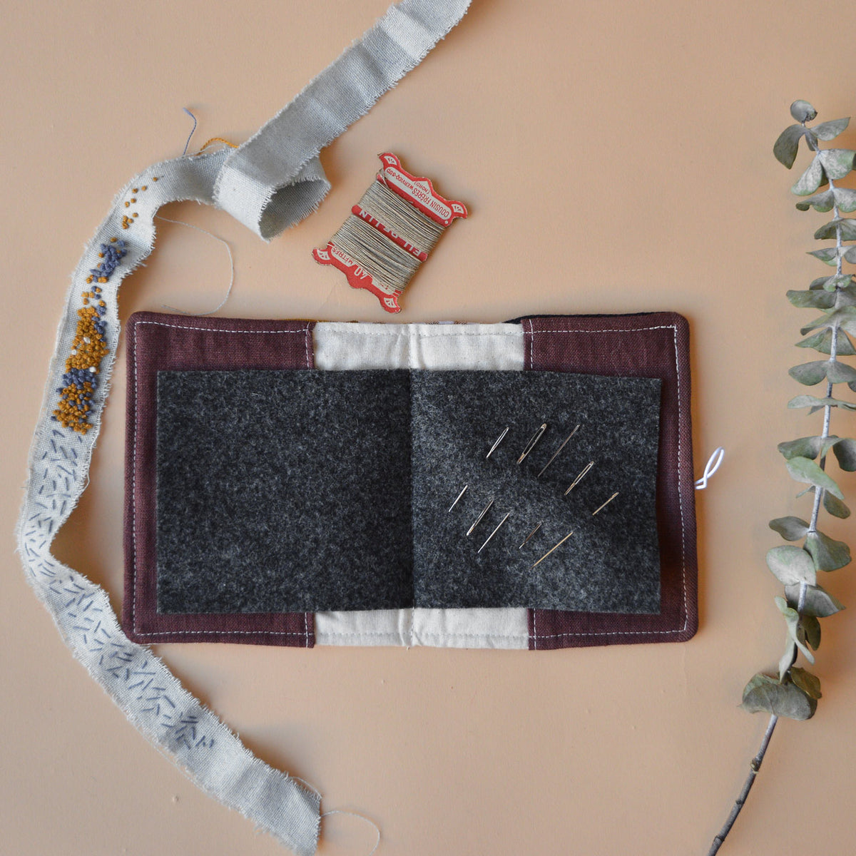 Patchwork Linen Needle Books