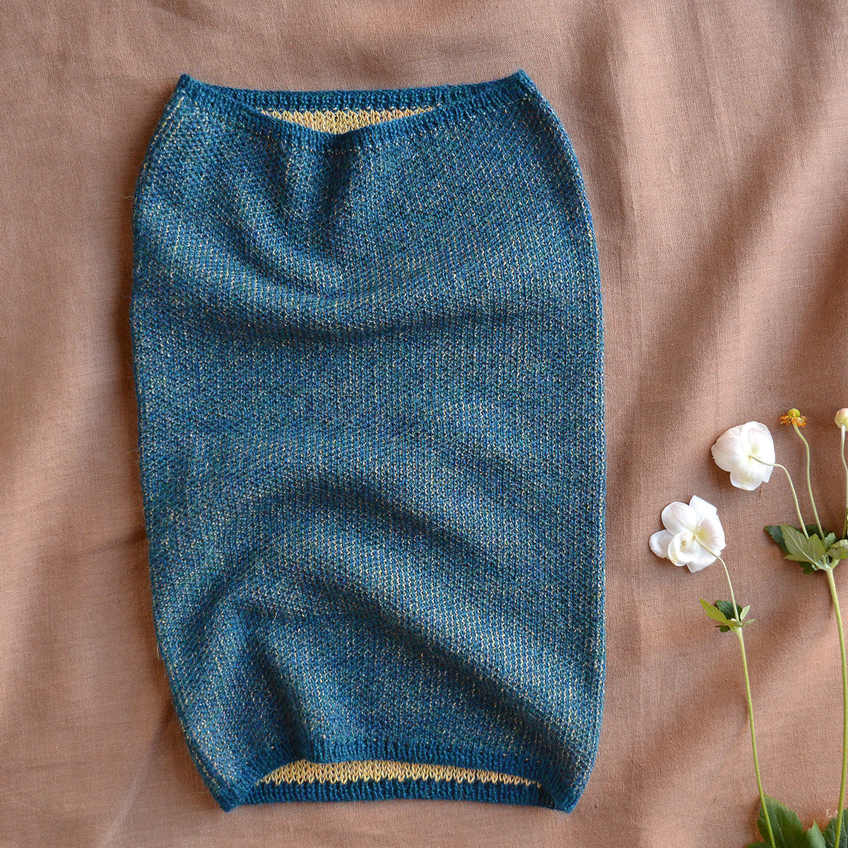 Reversible Double Knit Loop Scarf in Baby Alpaca (Adults)