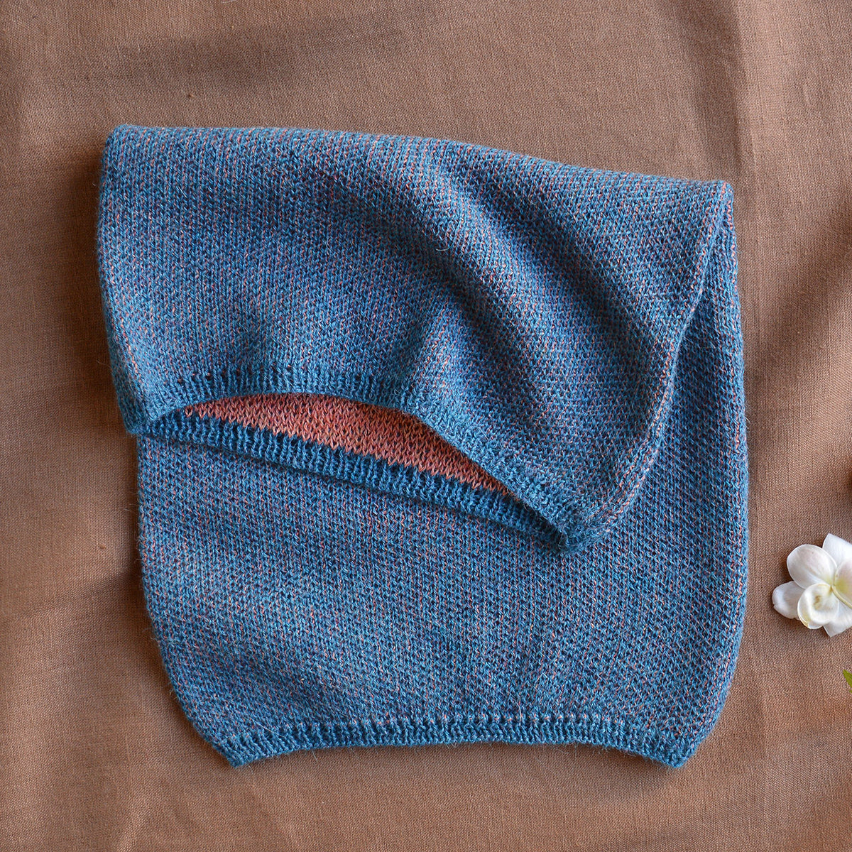 Reversible Double Knit Loop Scarf in Baby Alpaca (Adults)