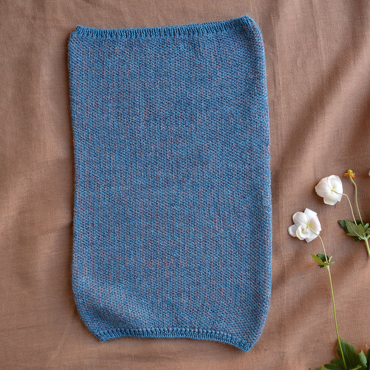 Reversible Double Knit Loop Scarf in Baby Alpaca (Adults)