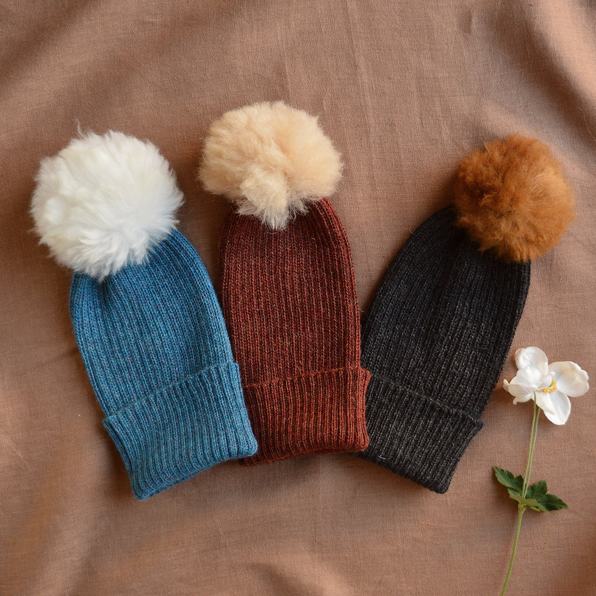 Pom-Pom Beanie - Baby Alpaca (Child-Adult)