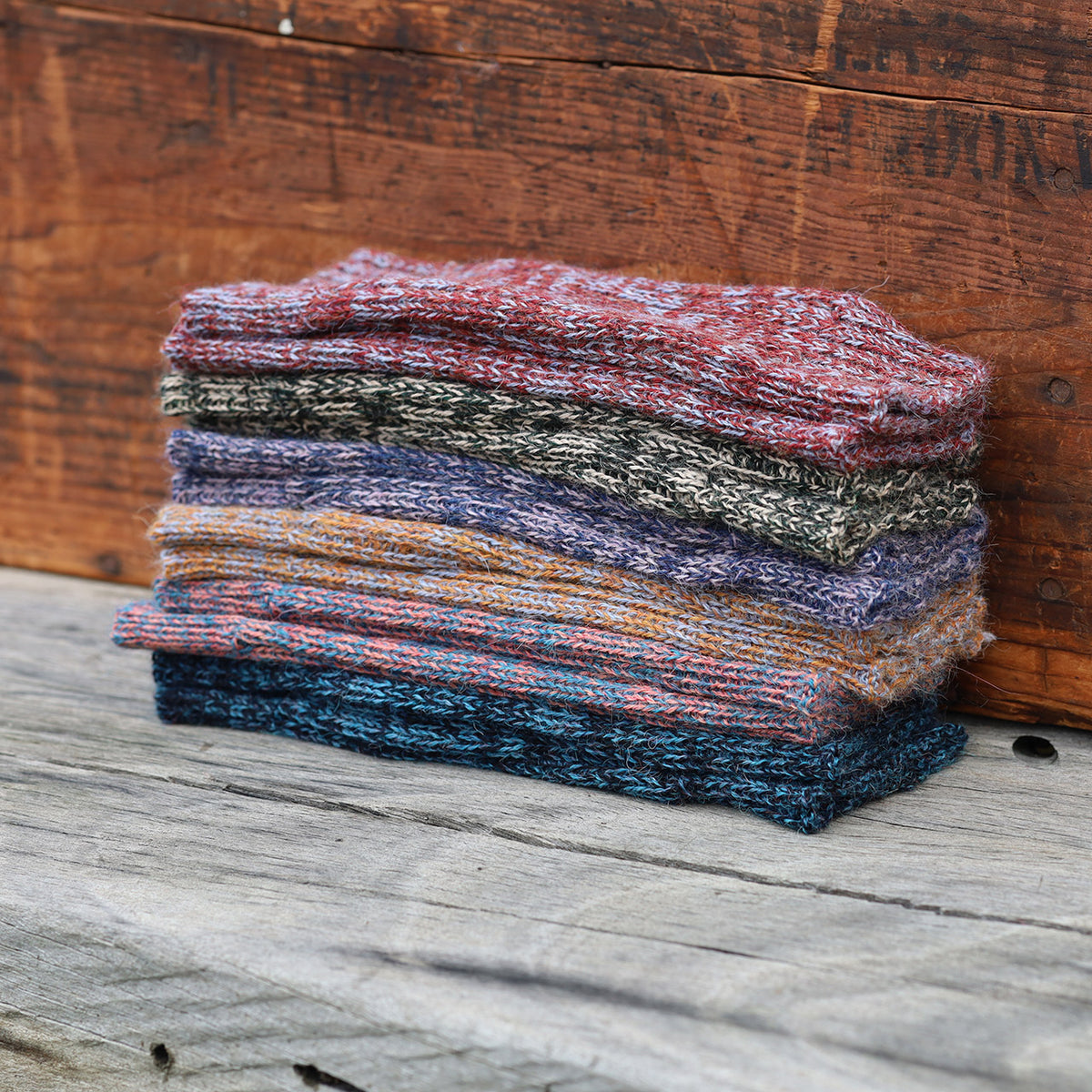 Fingerless Mits - 100% Baby Alpaca - Two Tone Melange (Youth-Adult)