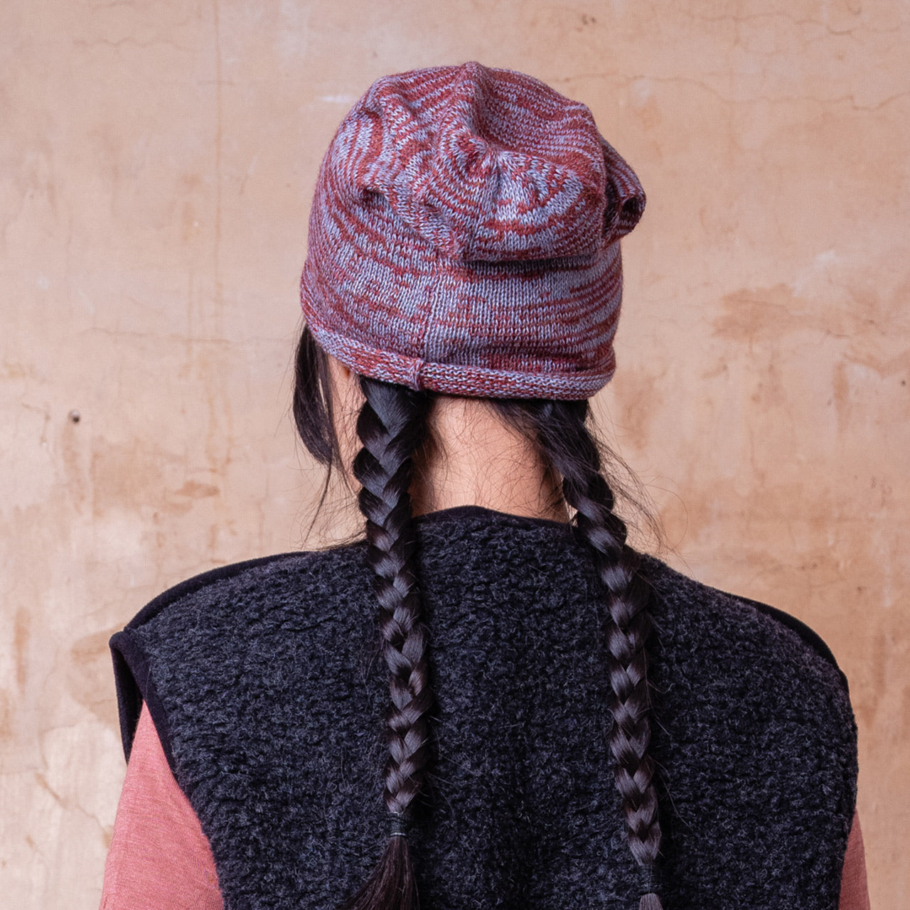 Jersey Beanie - 100% Baby Alpaca - Two Tone (Adults)