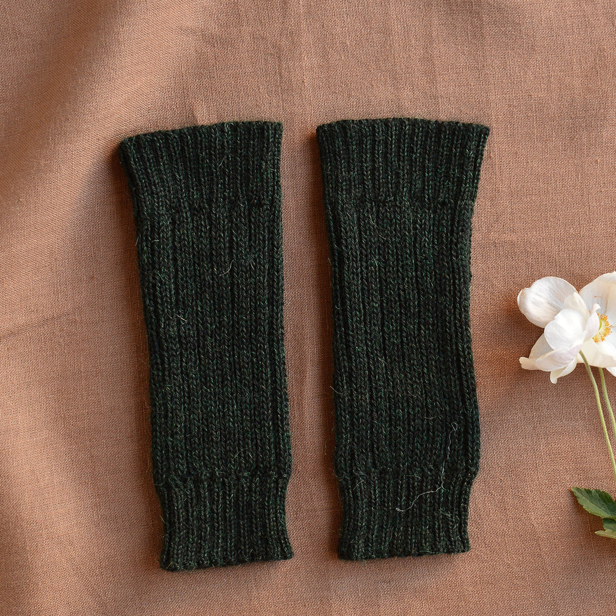 Fingerless Mits - Alpaca Rib (Adults)