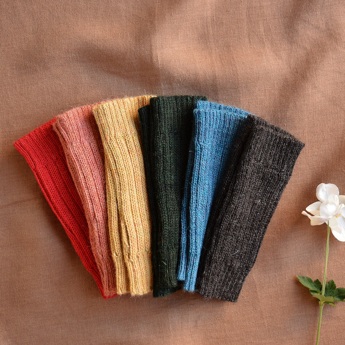 Fingerless Mits - Alpaca Rib (Adults)