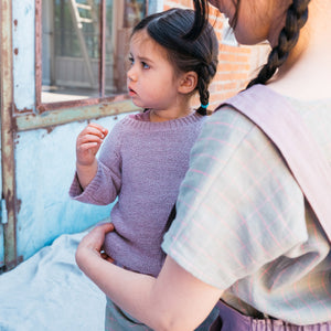 Lise Sweater in Baby Alpaca - Lavender (1-7y)