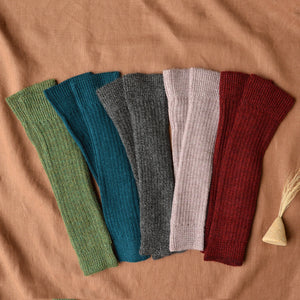 Ribbed Legwarmers in baby alpaca (Youth-Adult)