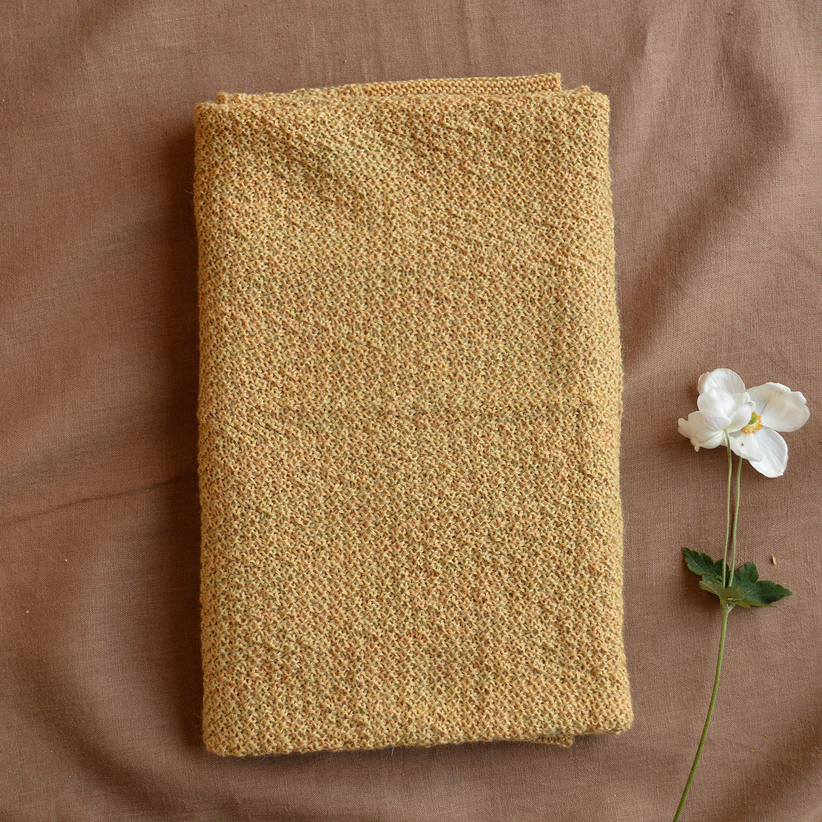 Heirloom Alpaca Baby Blanket - Golden Straw (90x90cm)