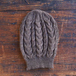 Helle Cable Knit Beanie - 100% Baby Alpaca (Adults)
