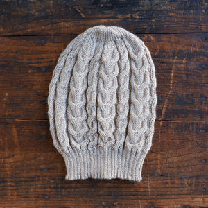 Helle Cable Knit Beanie - 100% Baby Alpaca (Adults)