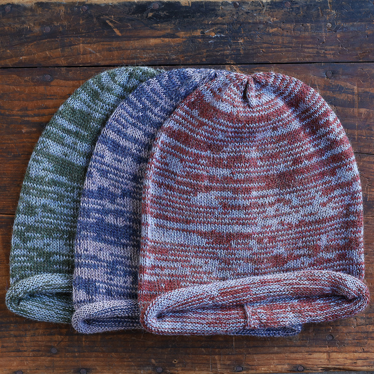 Jersey Beanie - 100% Baby Alpaca - Two Tone (Adults)