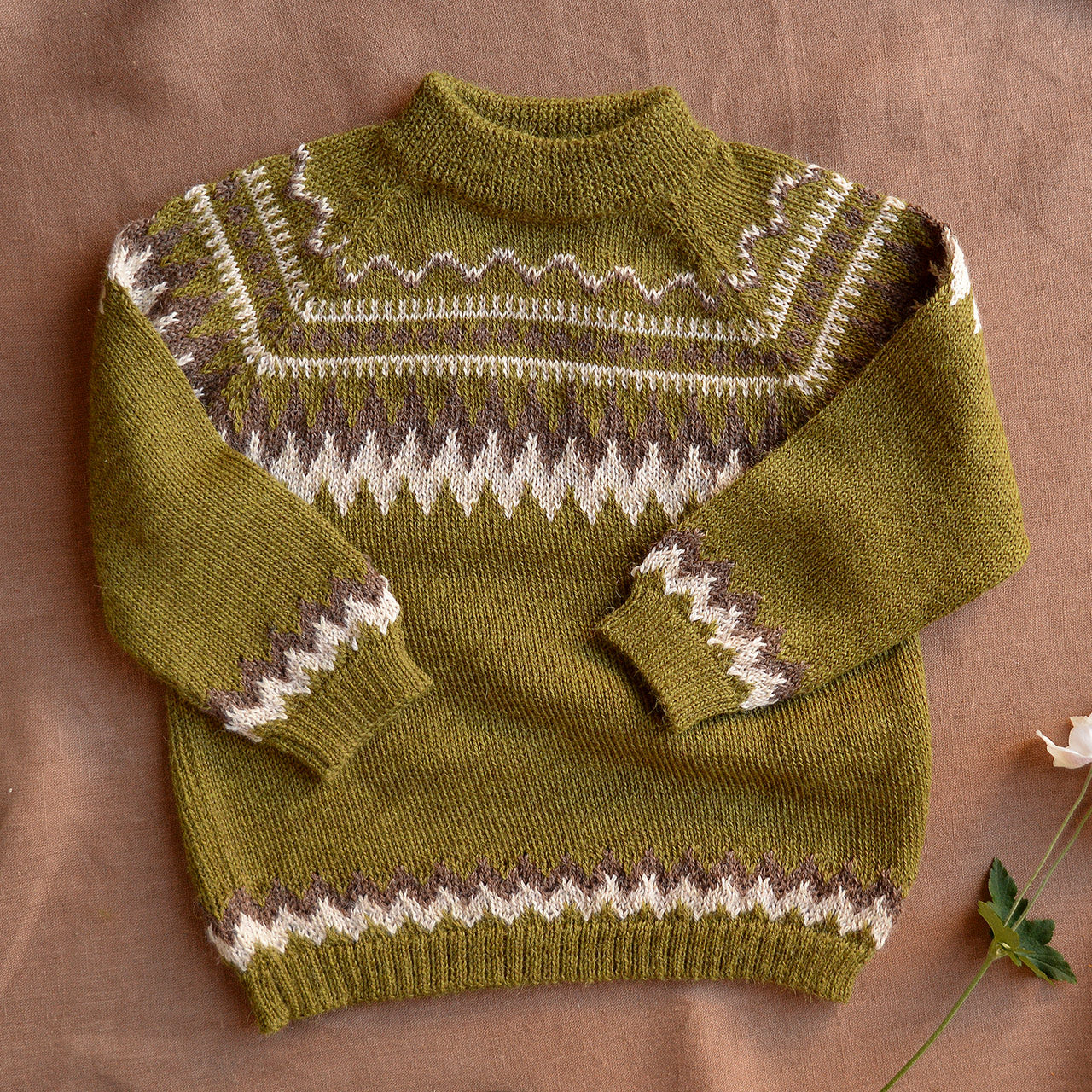 Islandia Zig Zag Sweater - 100% Baby Alpaca (2-6y)
