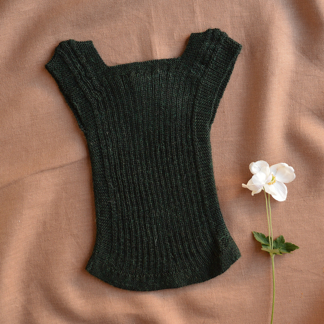 Rico Vest - 100% Baby Alpaca - Forest Green Melange (0-6y) *Last Ones!