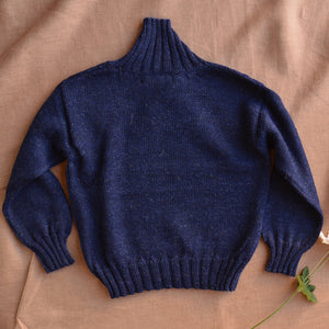 Charlie Sweater in Baby Alpaca - Dark Navy (2-7y)
