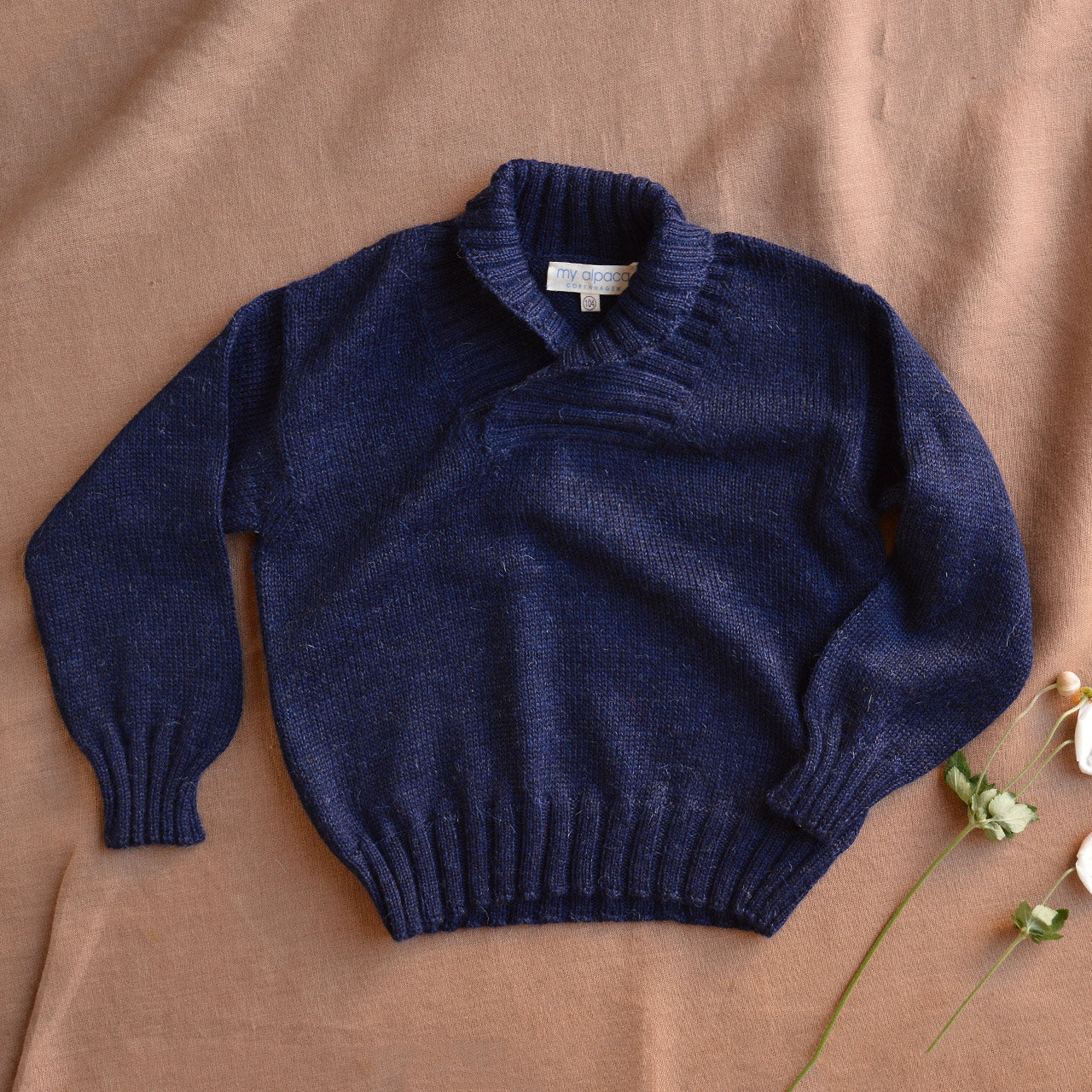 Charlie Sweater in Baby Alpaca - Dark Navy (2-7y)