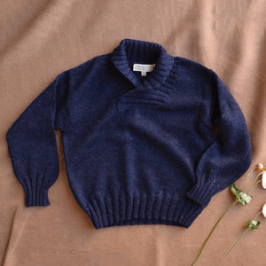 Charlie Sweater in Baby Alpaca - Dark Navy (2-7y)