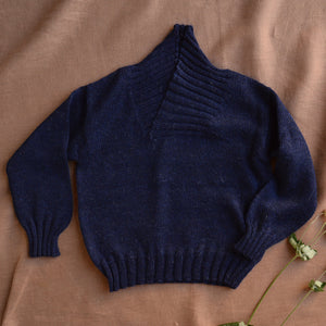 Charlie Sweater in Baby Alpaca - Dark Navy (2-7y)