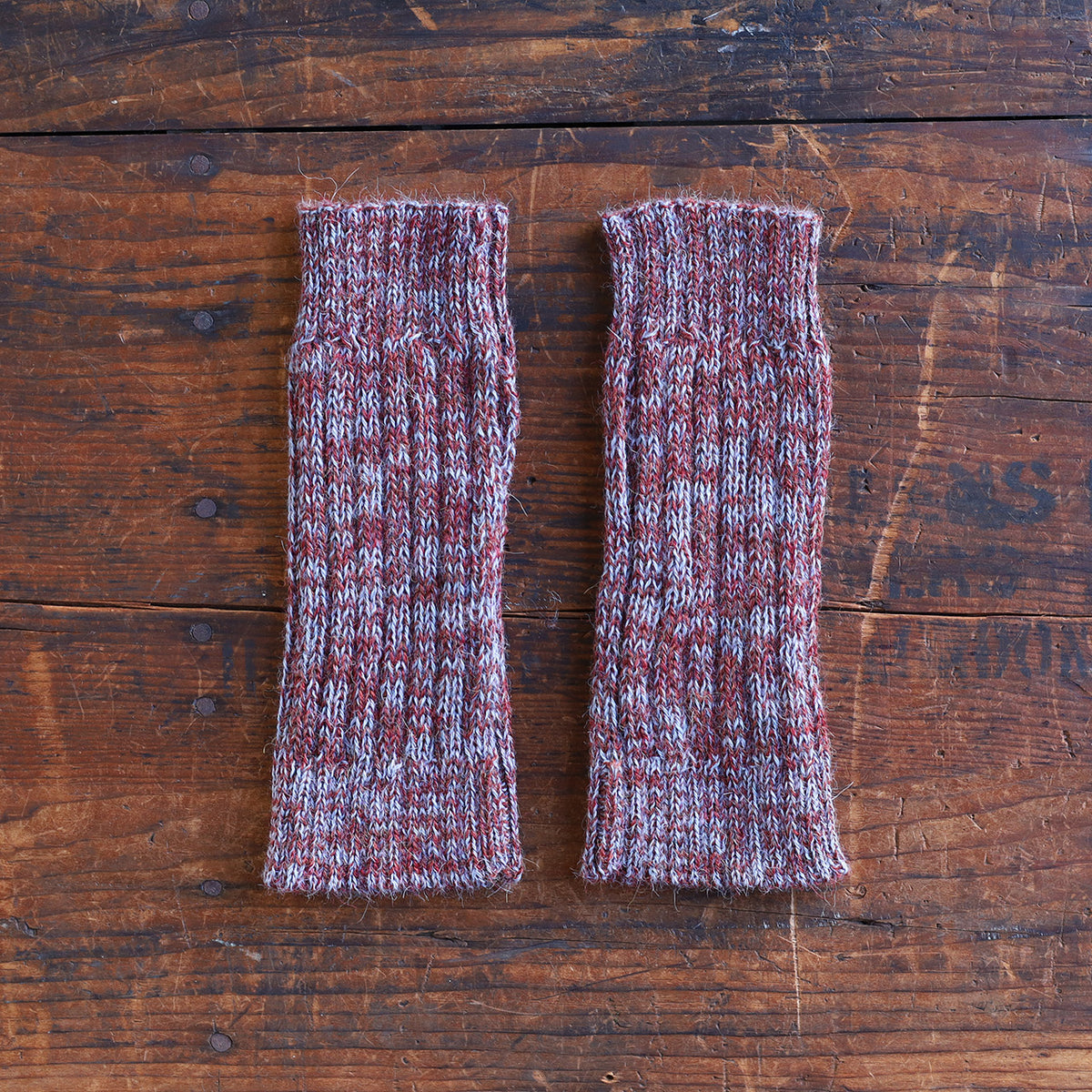 Fingerless Mits - 100% Baby Alpaca - Two Tone Melange (Youth-Adult)