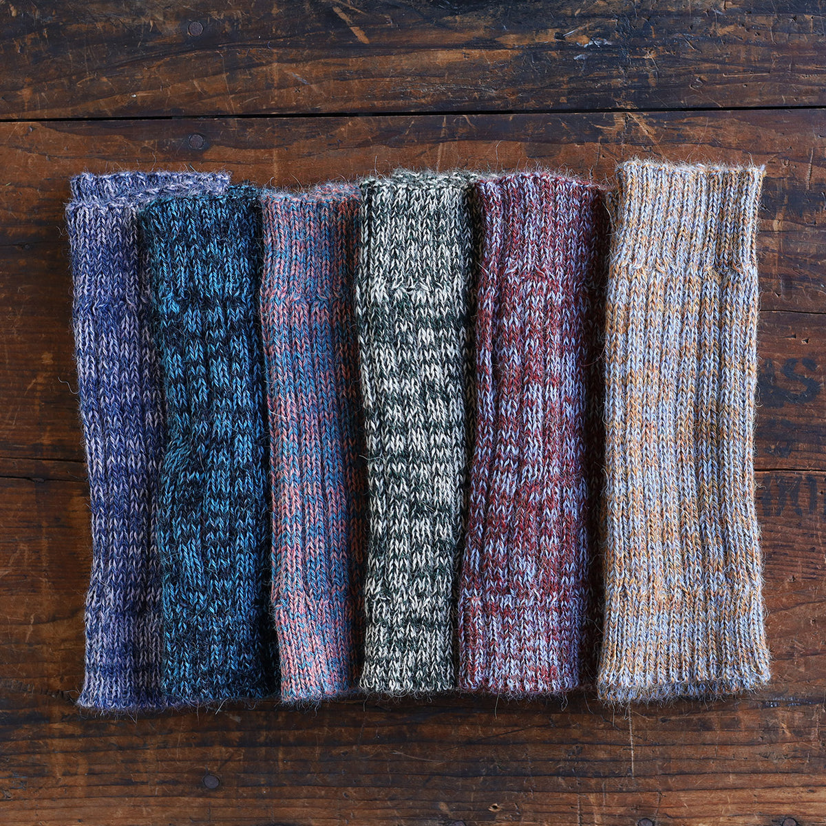 Fingerless Mits - 100% Baby Alpaca - Two Tone Melange (Youth-Adult)