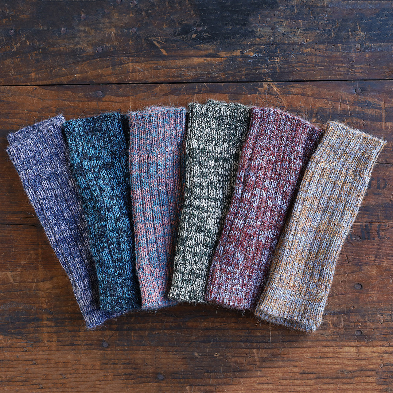 Fingerless Mits - 100% Baby Alpaca - Two Tone Melange (Youth-Adult)