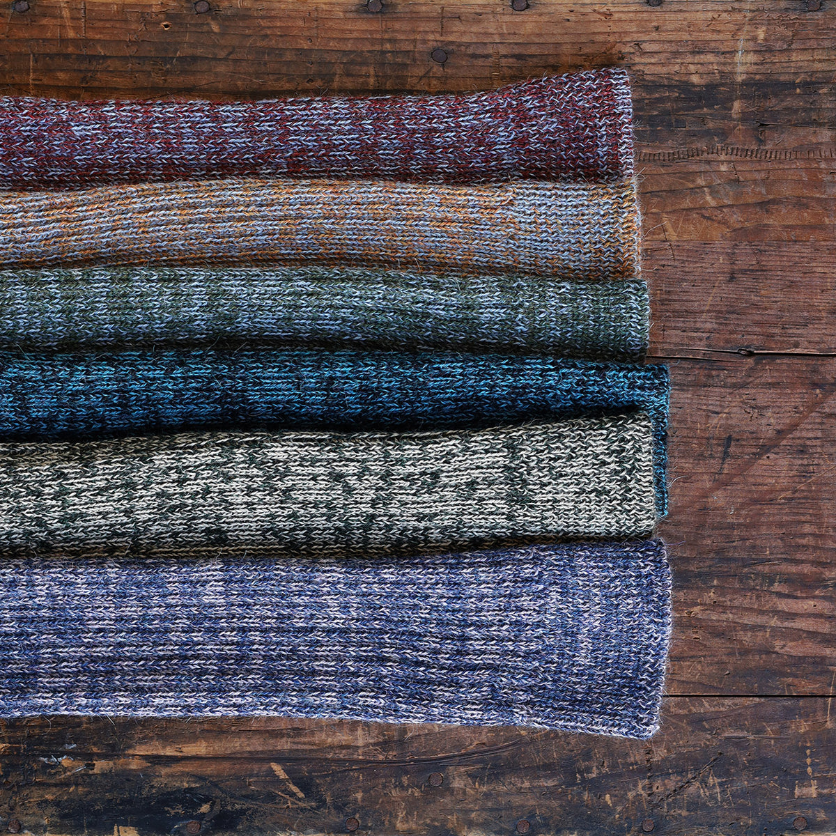 Ribbed Legwarmers - 100% Baby Alpaca - Two Tone Melange (Youth-Adult)