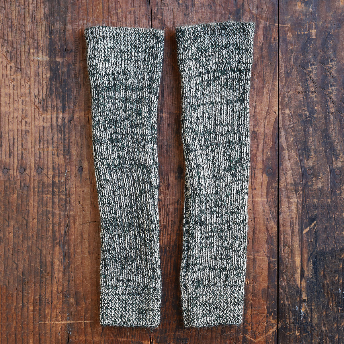 Ribbed Legwarmers - 100% Baby Alpaca - Two Tone Melange (Youth-Adult)