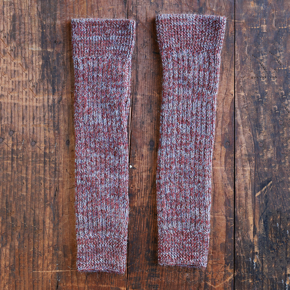 Ribbed Legwarmers - 100% Baby Alpaca - Two Tone Melange (Youth-Adult)